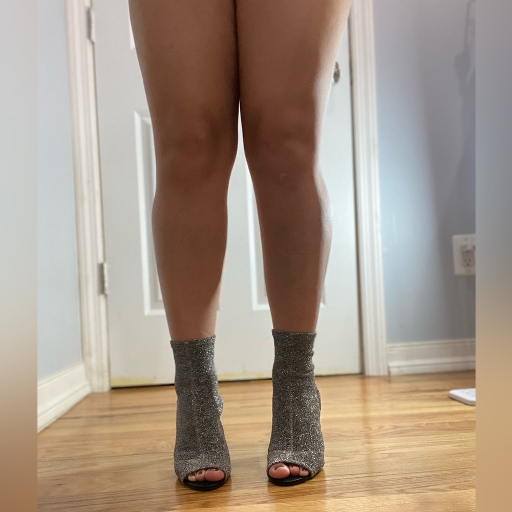 Silver Cutout Booties